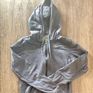 Nike women’s grey zip up hoodie